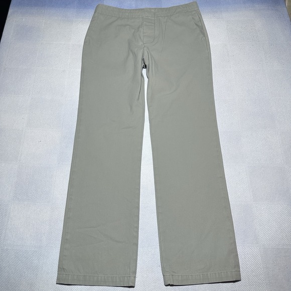 James Perse Gray Khaki Chinos Mens 34x33 Button Fly Drawstring Cotton Blend